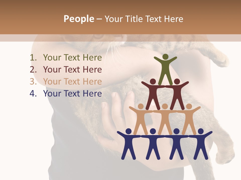 Holding Young Mammal PowerPoint Template