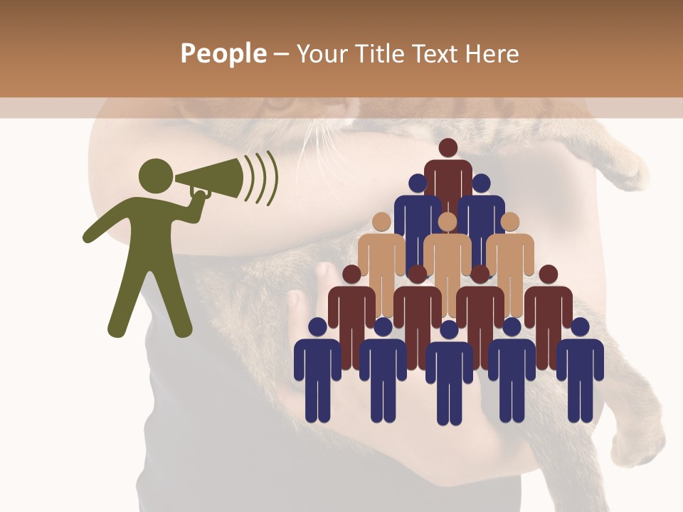 Holding Young Mammal PowerPoint Template