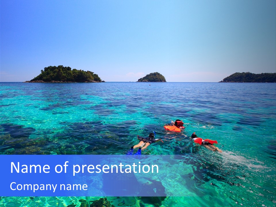 Blue Tropical Tranquil PowerPoint Template