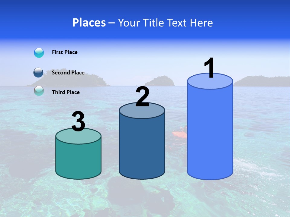 Blue Tropical Tranquil PowerPoint Template