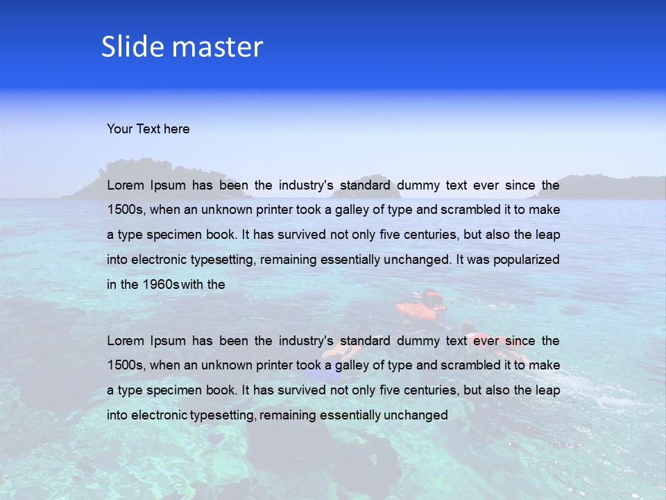 Blue Tropical Tranquil PowerPoint Template