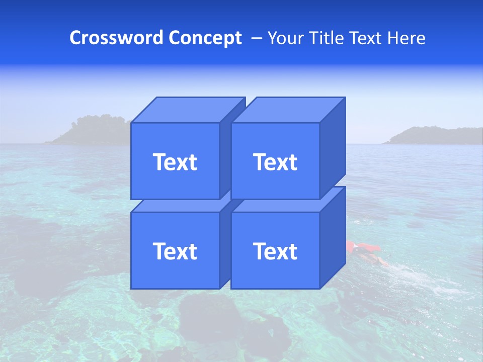 Blue Tropical Tranquil PowerPoint Template