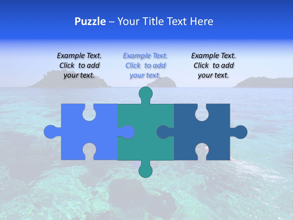 Blue Tropical Tranquil PowerPoint Template