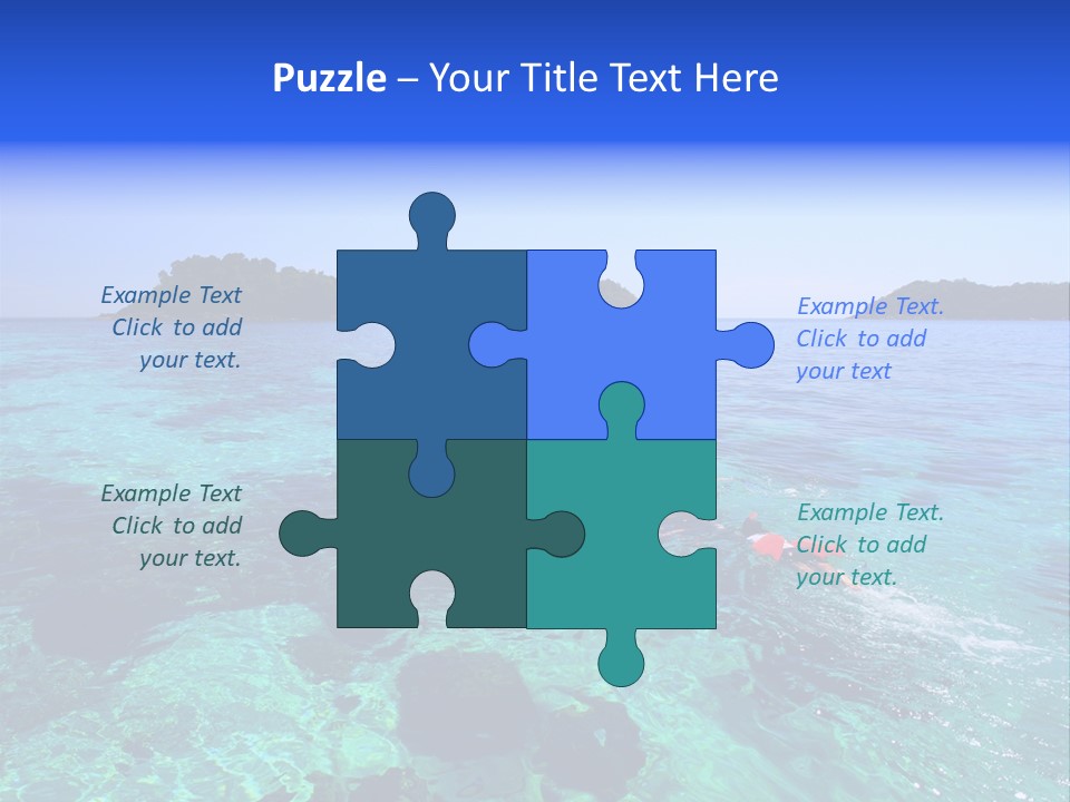 Blue Tropical Tranquil PowerPoint Template