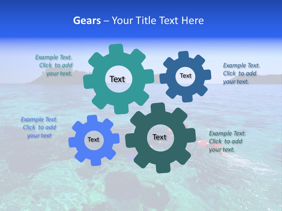 Blue Tropical Tranquil PowerPoint Template