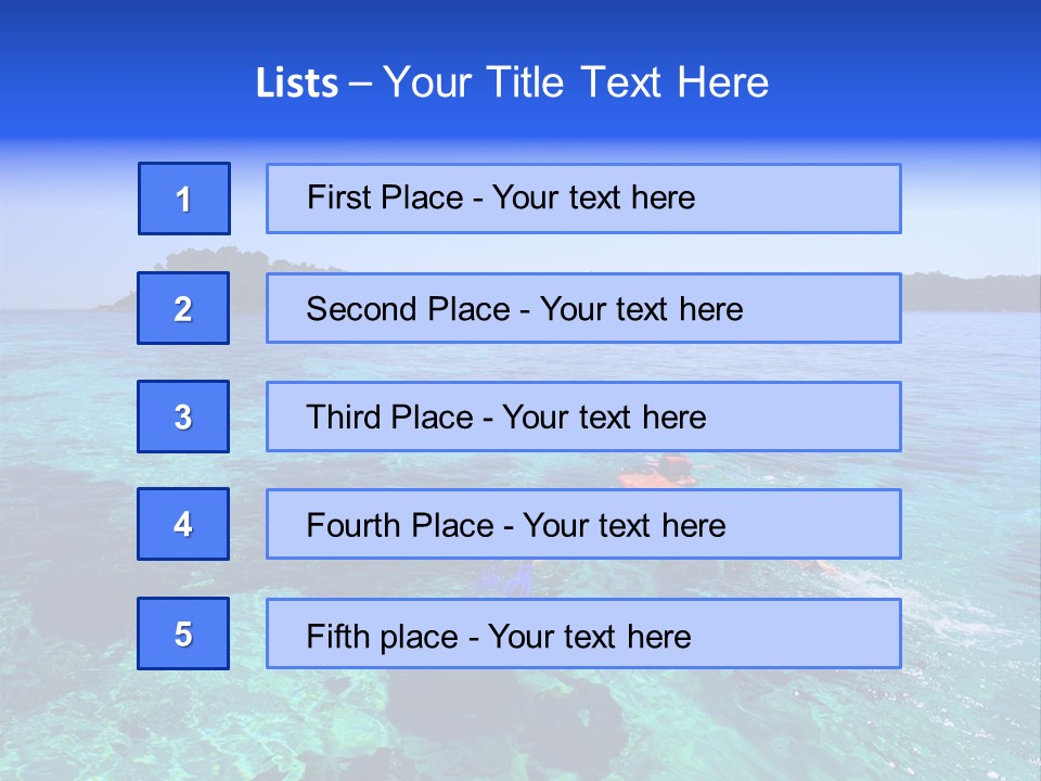 Blue Tropical Tranquil PowerPoint Template