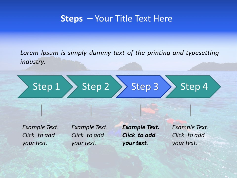Blue Tropical Tranquil PowerPoint Template