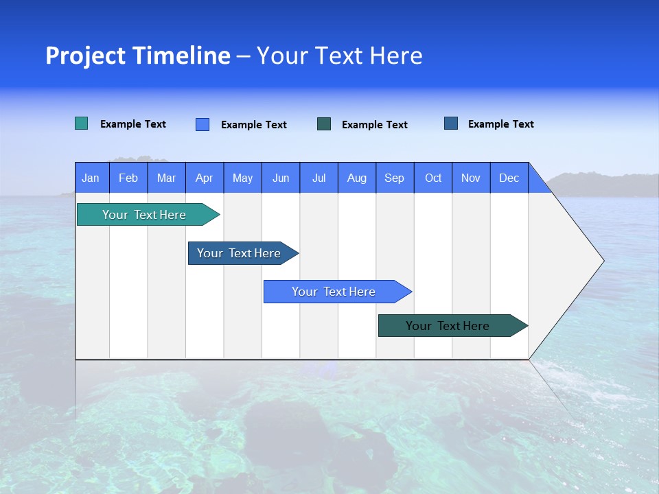 Blue Tropical Tranquil PowerPoint Template