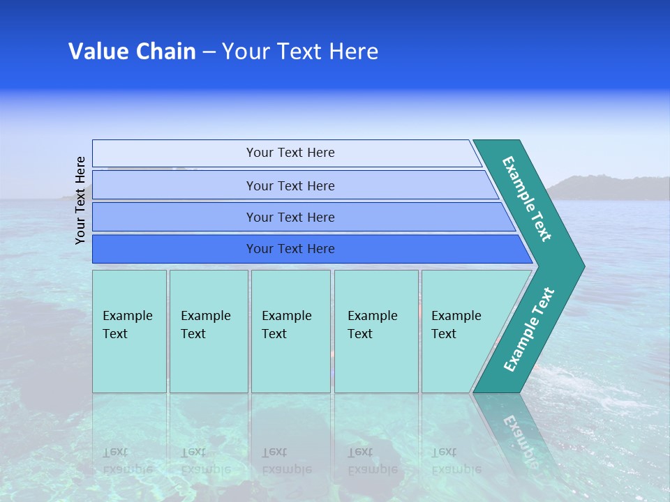 Blue Tropical Tranquil PowerPoint Template