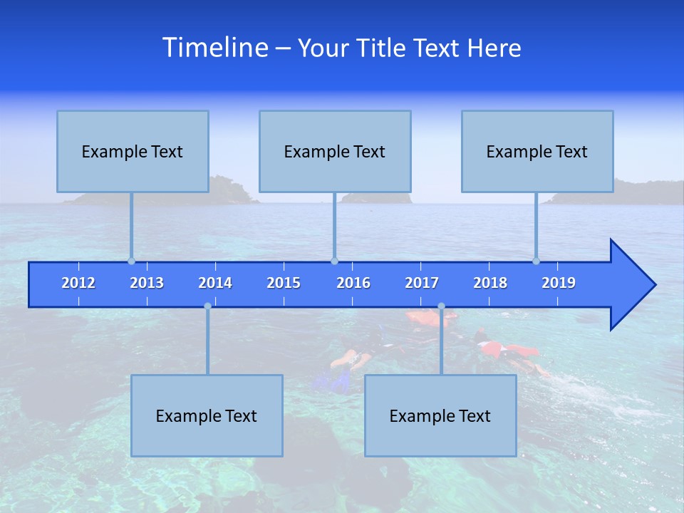 Blue Tropical Tranquil PowerPoint Template
