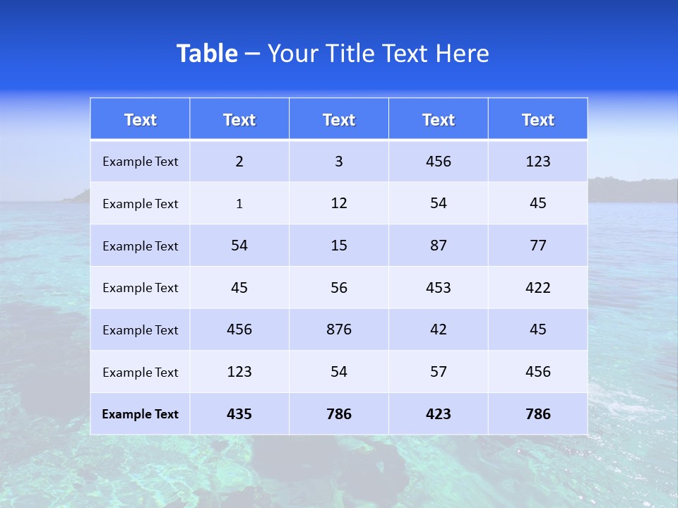 Blue Tropical Tranquil PowerPoint Template