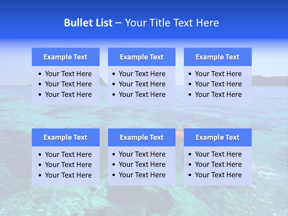 Blue Tropical Tranquil PowerPoint Template