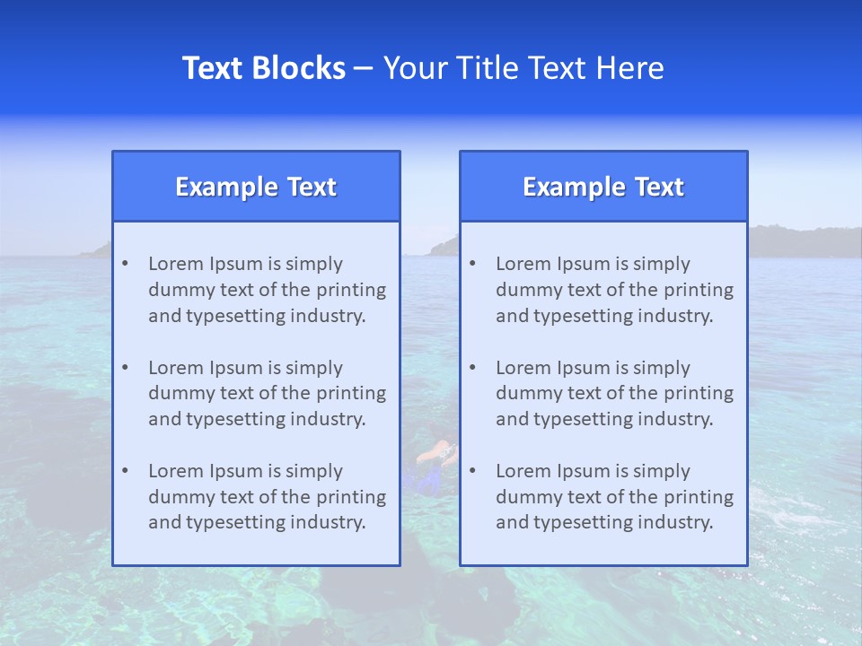 Blue Tropical Tranquil PowerPoint Template