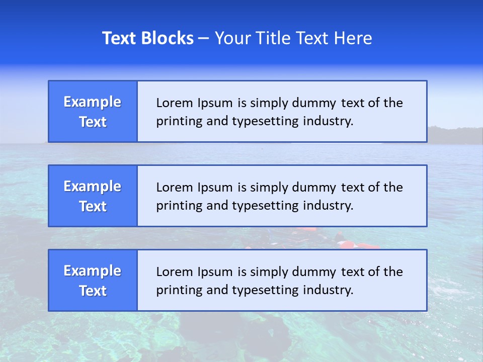 Blue Tropical Tranquil PowerPoint Template