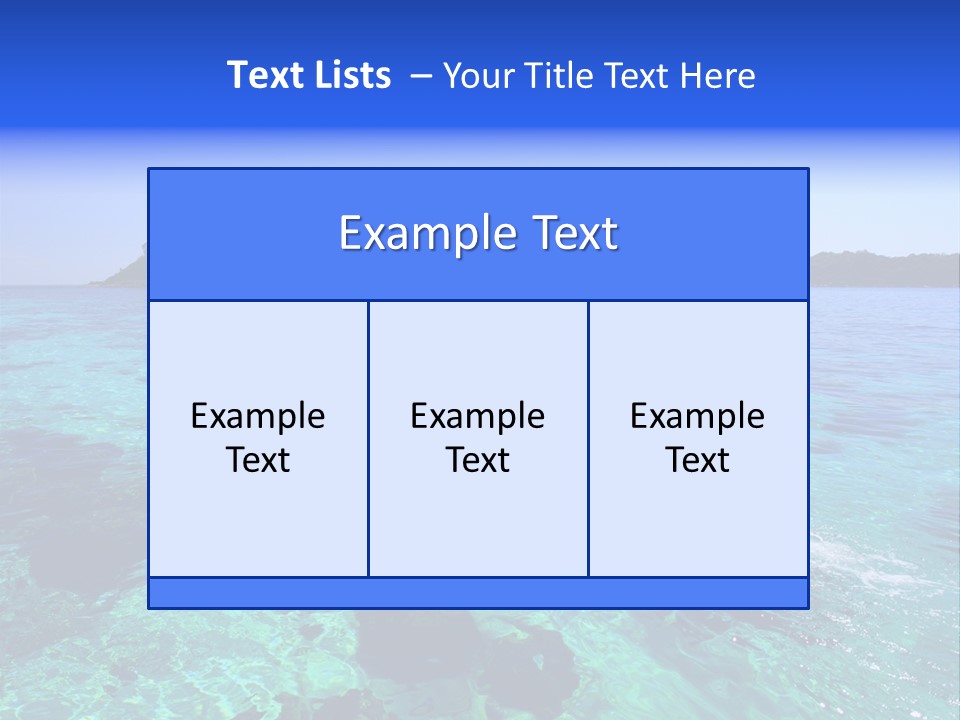 Blue Tropical Tranquil PowerPoint Template