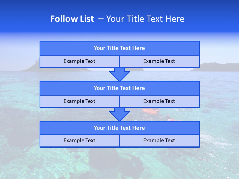 Blue Tropical Tranquil PowerPoint Template