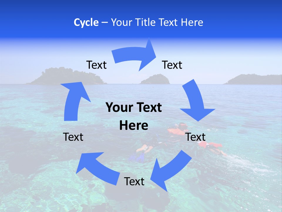 Blue Tropical Tranquil PowerPoint Template