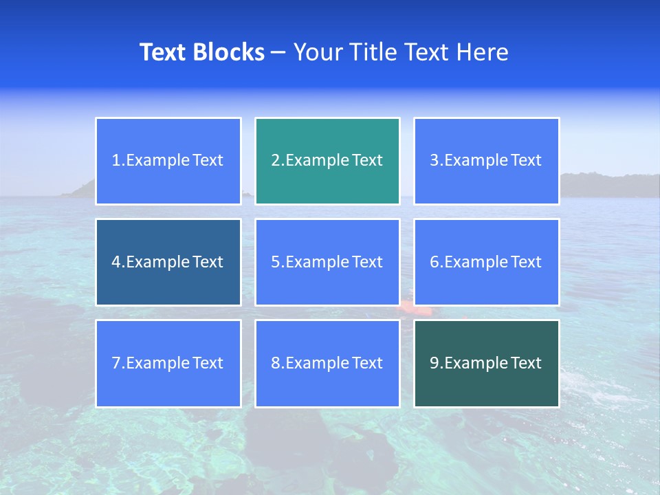 Blue Tropical Tranquil PowerPoint Template