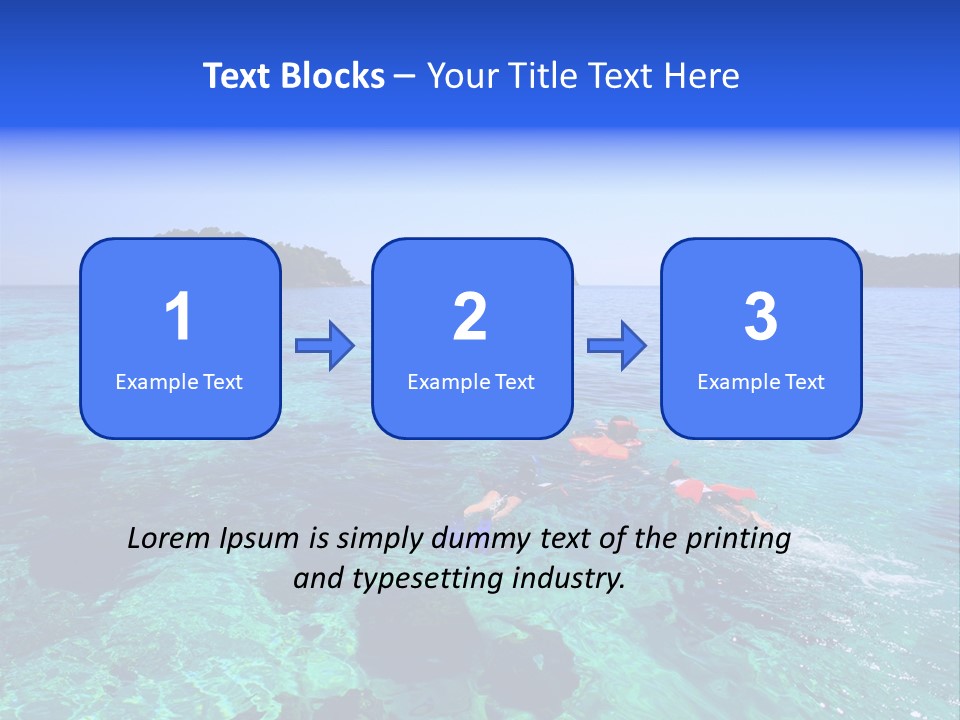 Blue Tropical Tranquil PowerPoint Template