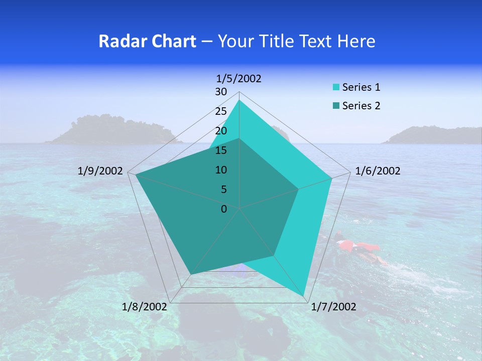 Blue Tropical Tranquil PowerPoint Template