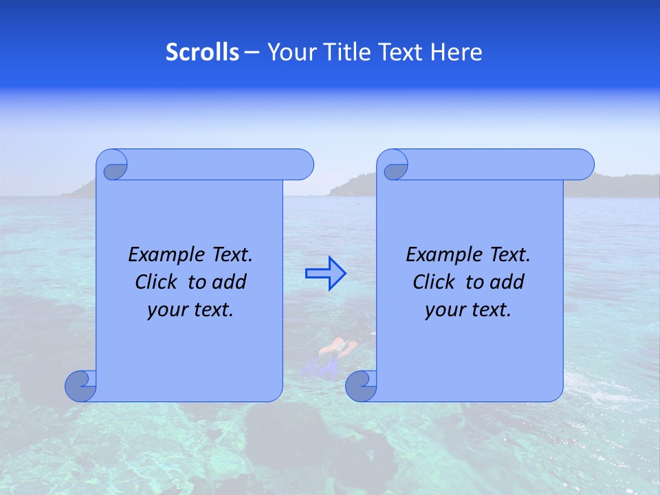 Blue Tropical Tranquil PowerPoint Template