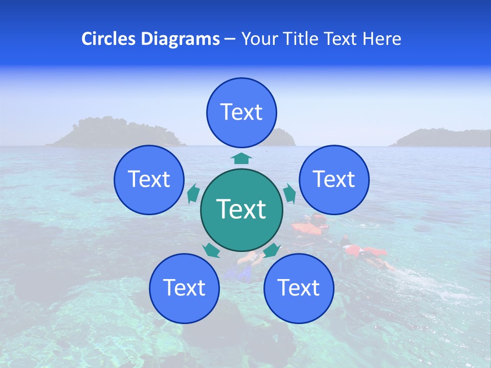 Blue Tropical Tranquil PowerPoint Template