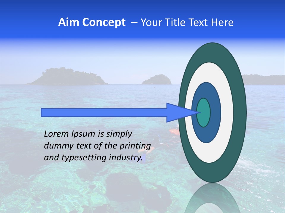 Blue Tropical Tranquil PowerPoint Template