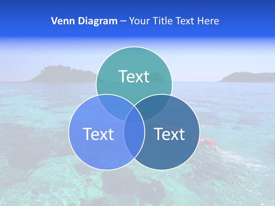 Blue Tropical Tranquil PowerPoint Template