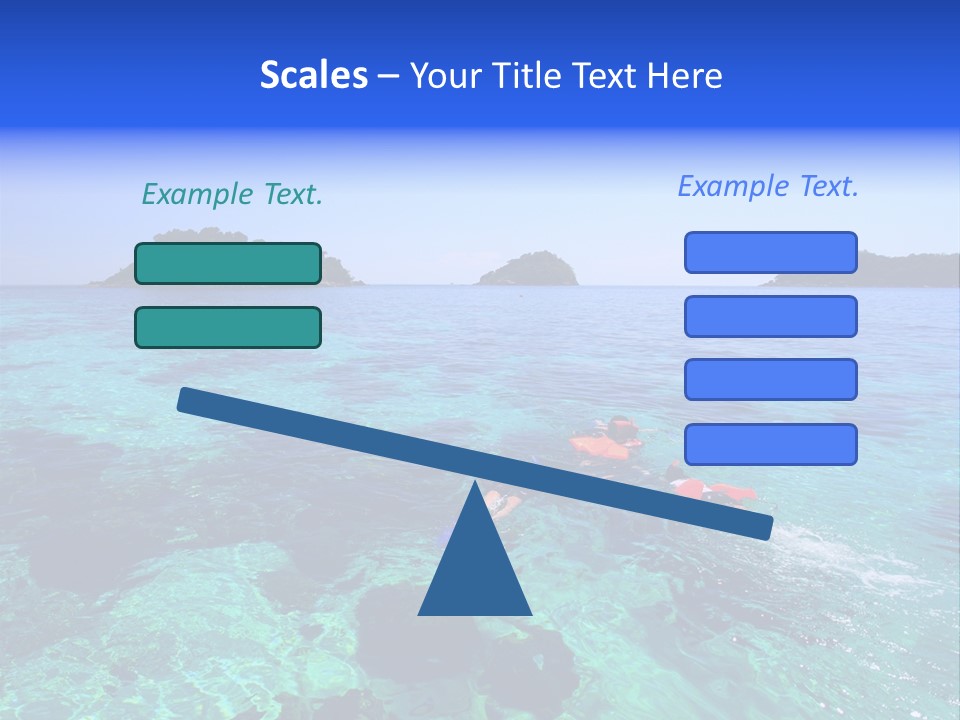Blue Tropical Tranquil PowerPoint Template