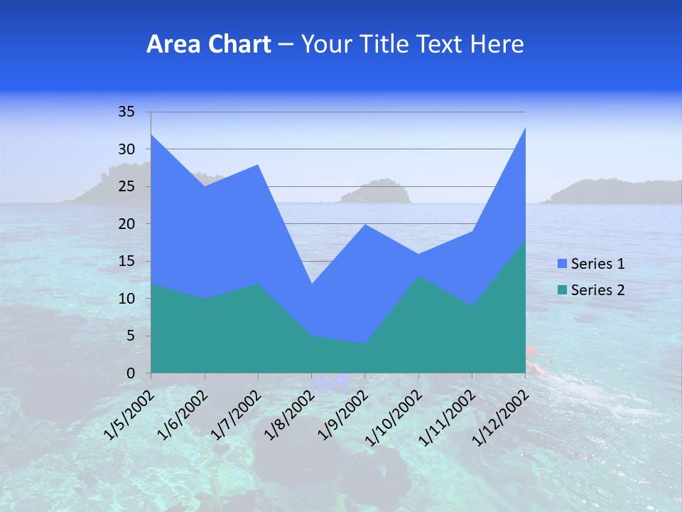 Blue Tropical Tranquil PowerPoint Template