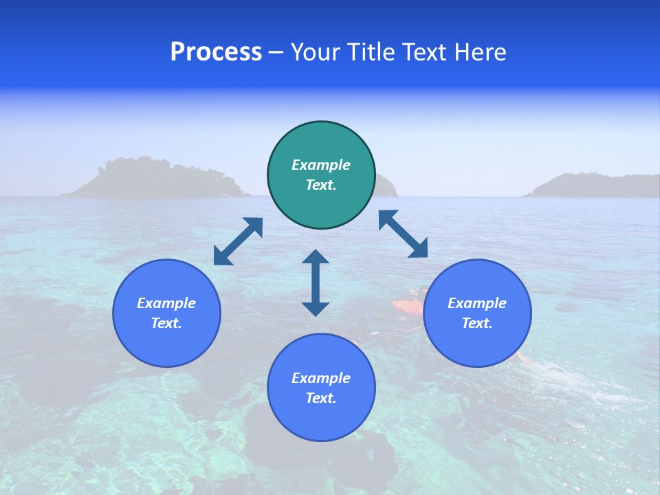 Blue Tropical Tranquil PowerPoint Template