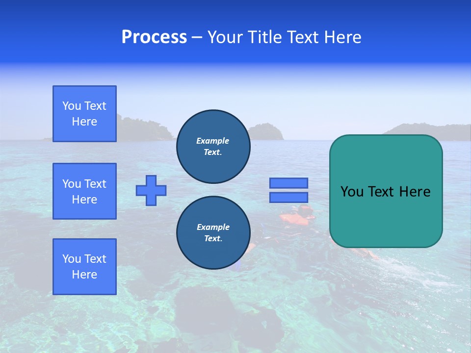 Blue Tropical Tranquil PowerPoint Template