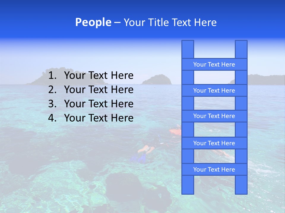 Blue Tropical Tranquil PowerPoint Template