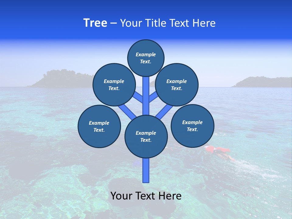 Blue Tropical Tranquil PowerPoint Template