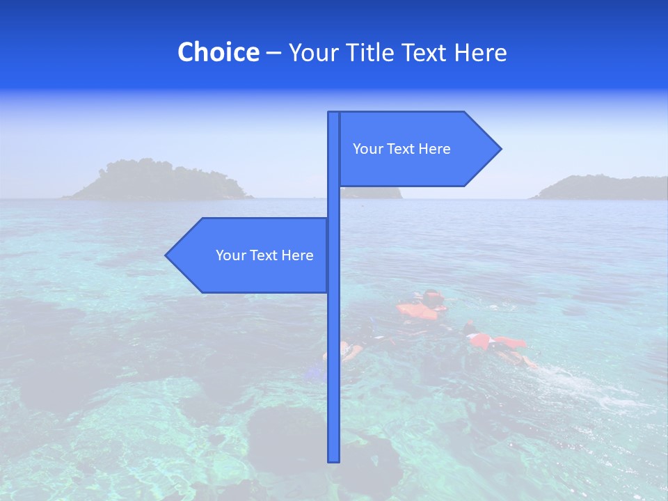 Blue Tropical Tranquil PowerPoint Template