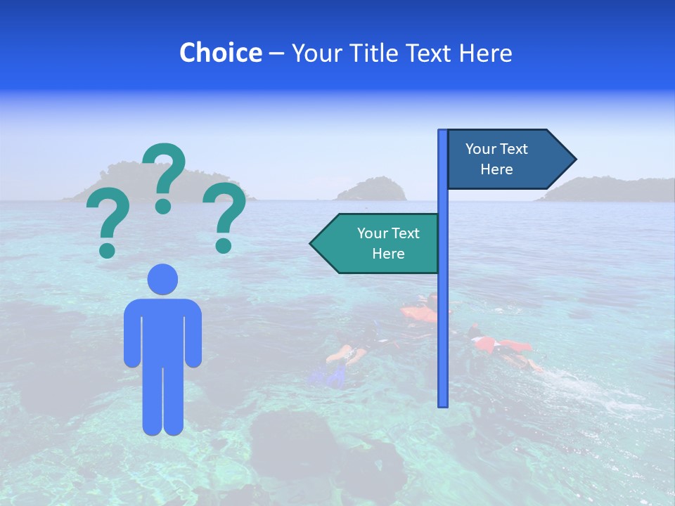 Blue Tropical Tranquil PowerPoint Template