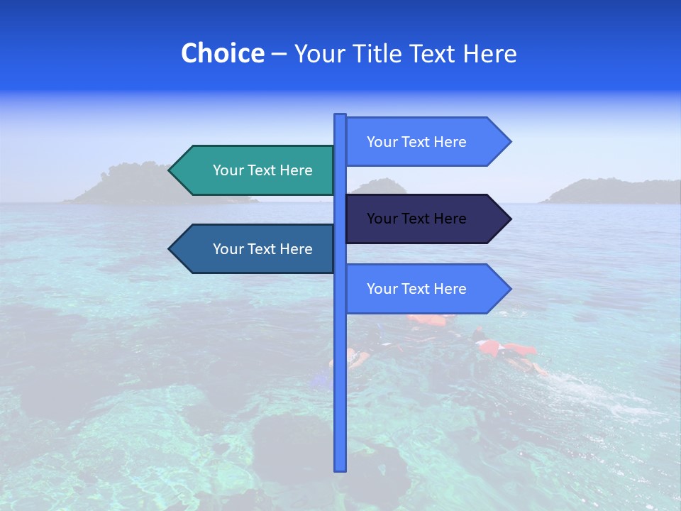 Blue Tropical Tranquil PowerPoint Template