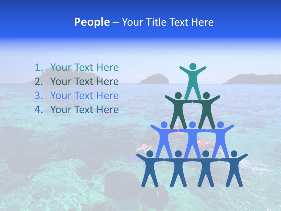 Blue Tropical Tranquil PowerPoint Template