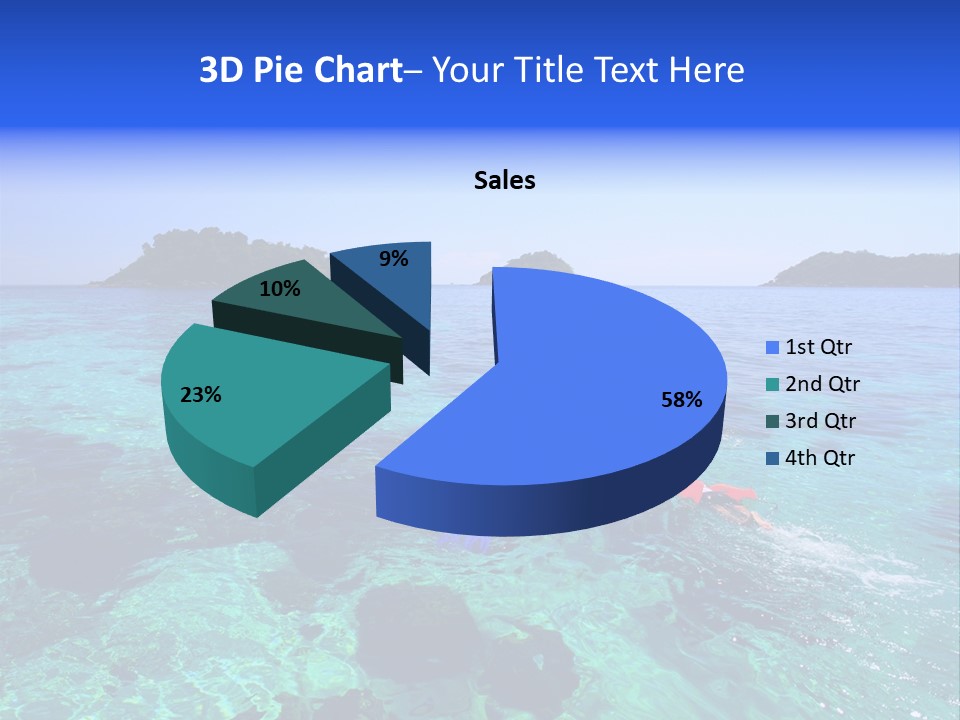 Blue Tropical Tranquil PowerPoint Template