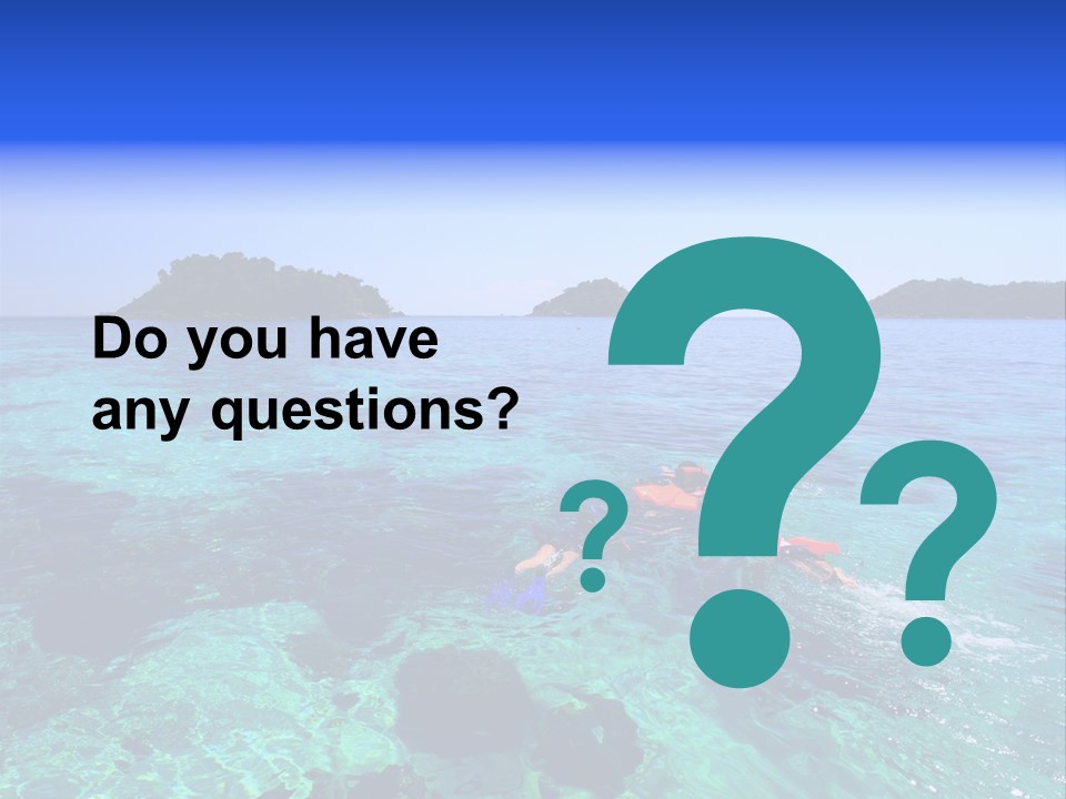 Blue Tropical Tranquil PowerPoint Template