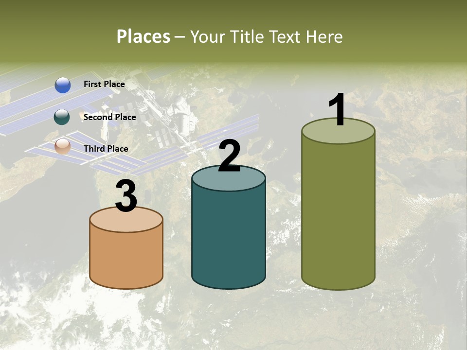 Stars Satellite Illustration PowerPoint Template