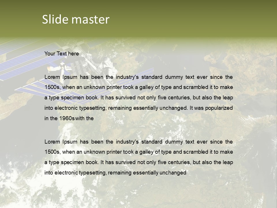 Stars Satellite Illustration PowerPoint Template