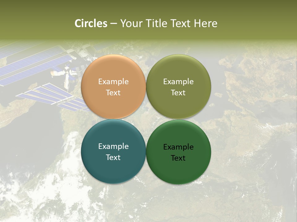 Stars Satellite Illustration PowerPoint Template