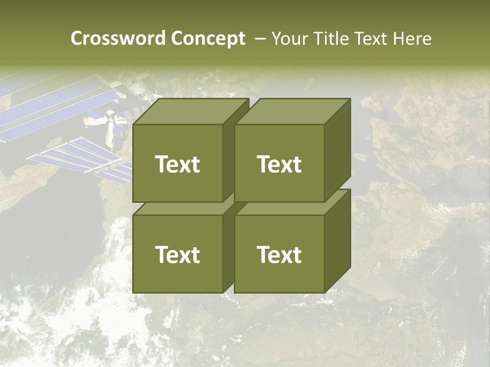 Stars Satellite Illustration PowerPoint Template