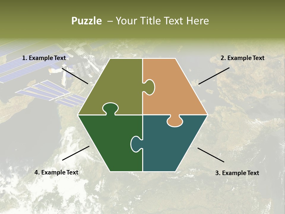 Stars Satellite Illustration PowerPoint Template