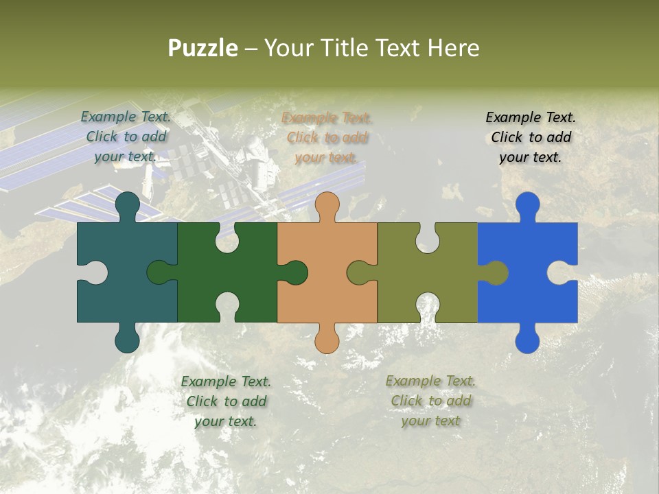 Stars Satellite Illustration PowerPoint Template