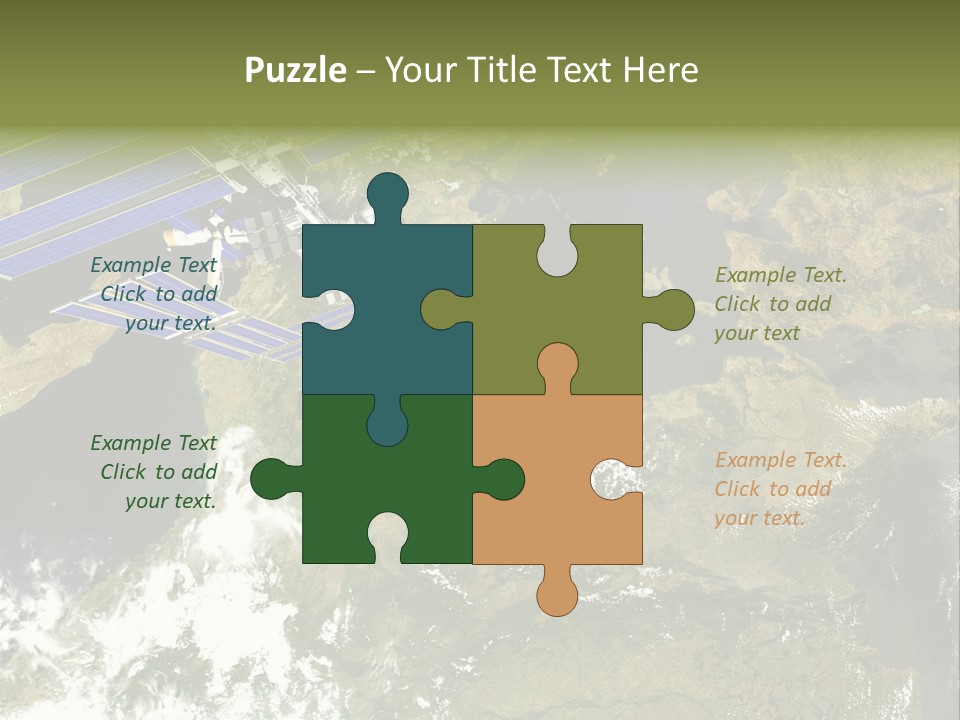 Stars Satellite Illustration PowerPoint Template