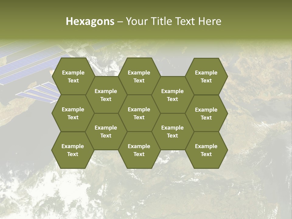 Stars Satellite Illustration PowerPoint Template