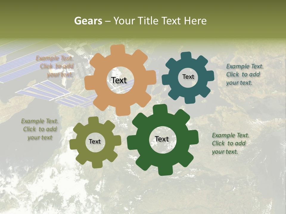 Stars Satellite Illustration PowerPoint Template
