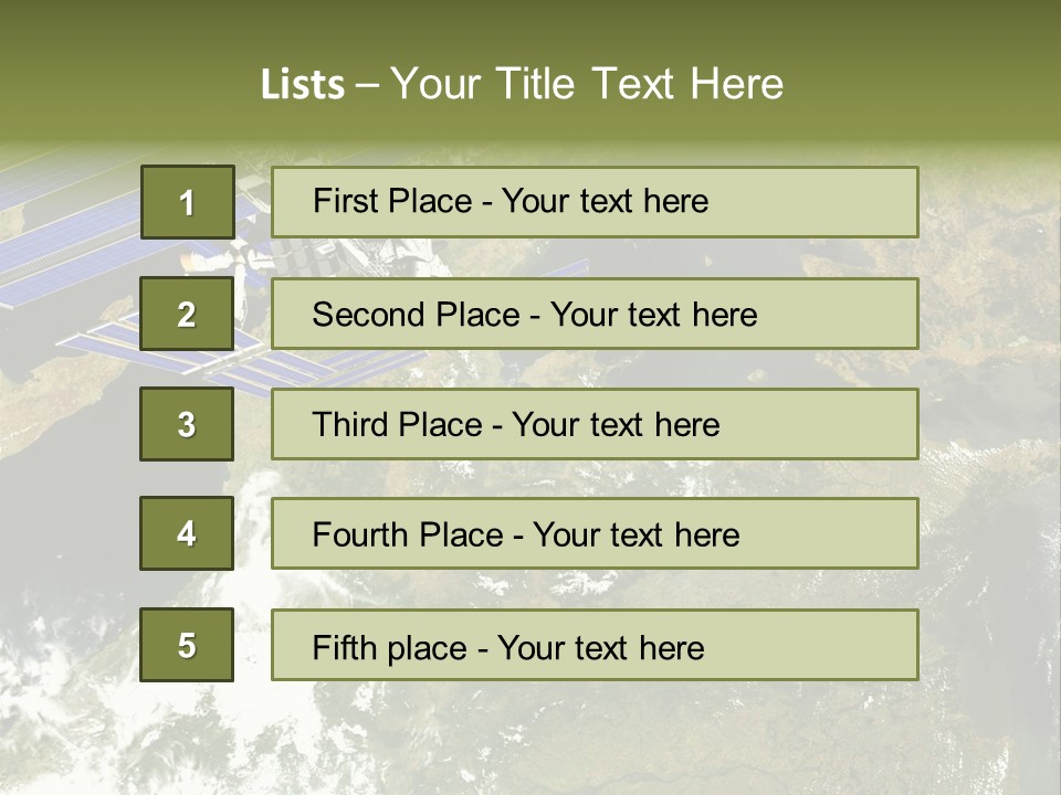Stars Satellite Illustration PowerPoint Template